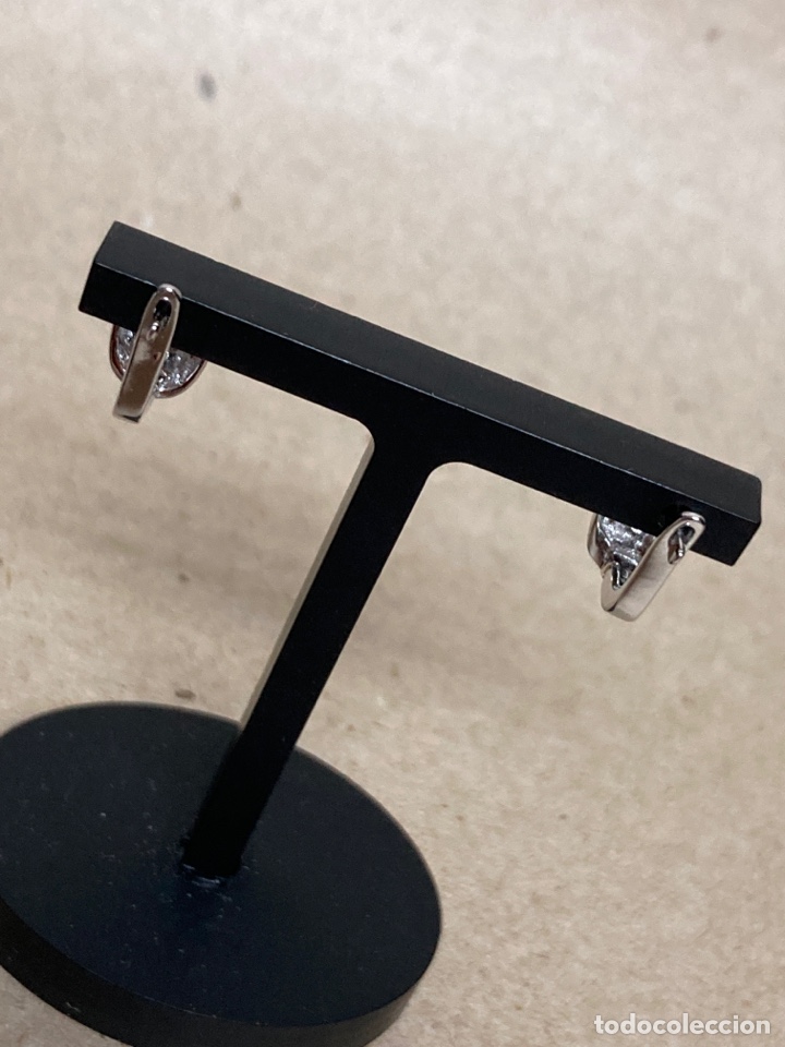 Joyeria: Pendientes de plata y circonitas con ba&ntilde;o de rodio - Foto 3