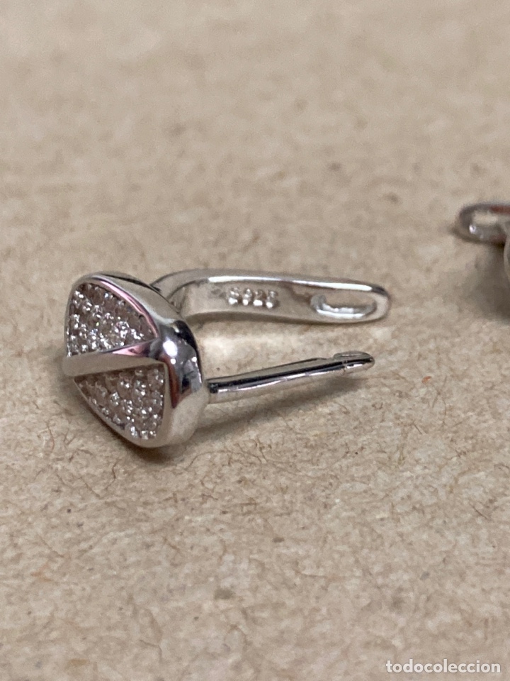 Joyeria: Pendientes de plata y circonitas con ba&ntilde;o de rodio - Foto 4