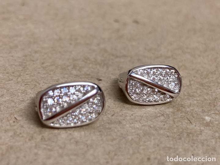Joyeria: Pendientes de plata y circonitas con ba&ntilde;o de rodio - Foto 5