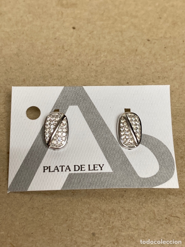Joyeria: Pendientes de plata y circonitas con ba&ntilde;o de rodio - Foto 6