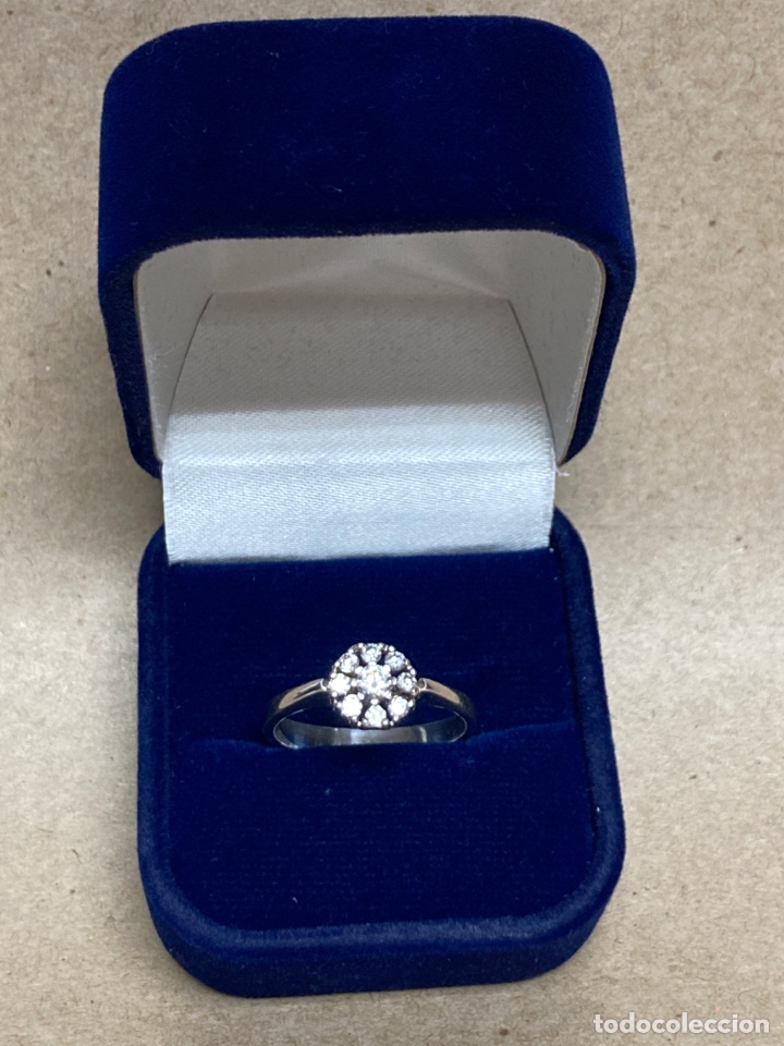 Joyeria: Sortija de plata rodiada y circonitas - Foto 1