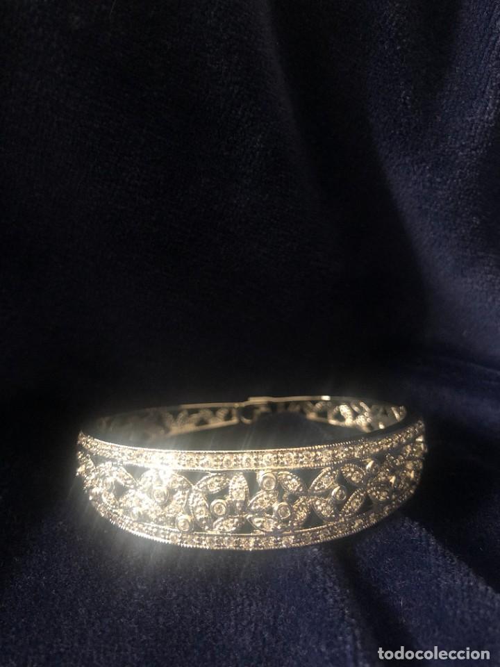Joyeria: PULSERA BRAZALETE PLATEADA Y STRASS - Foto 2