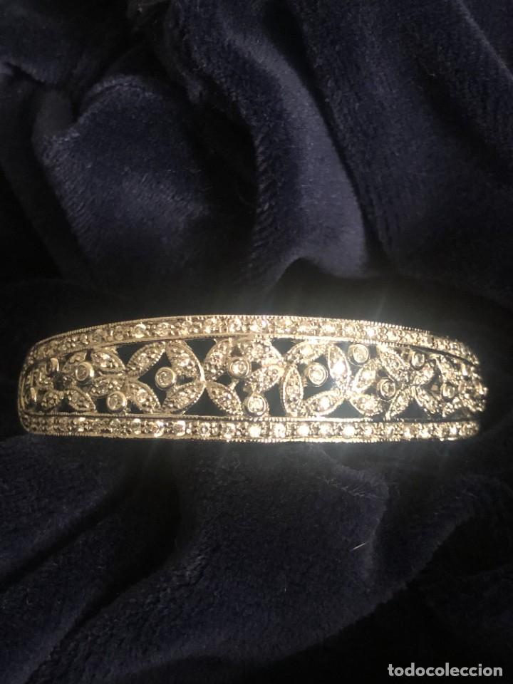 Joyeria: PULSERA BRAZALETE PLATEADA Y STRASS - Foto 6