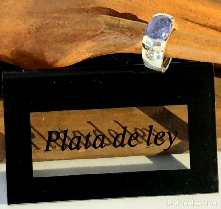 Joyeria: Anillo tanzanita en plata de ley - Foto 3