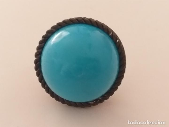 Schmuck: Un Pendiente suelto. Sin su pareja. Cierre clips. Azul.