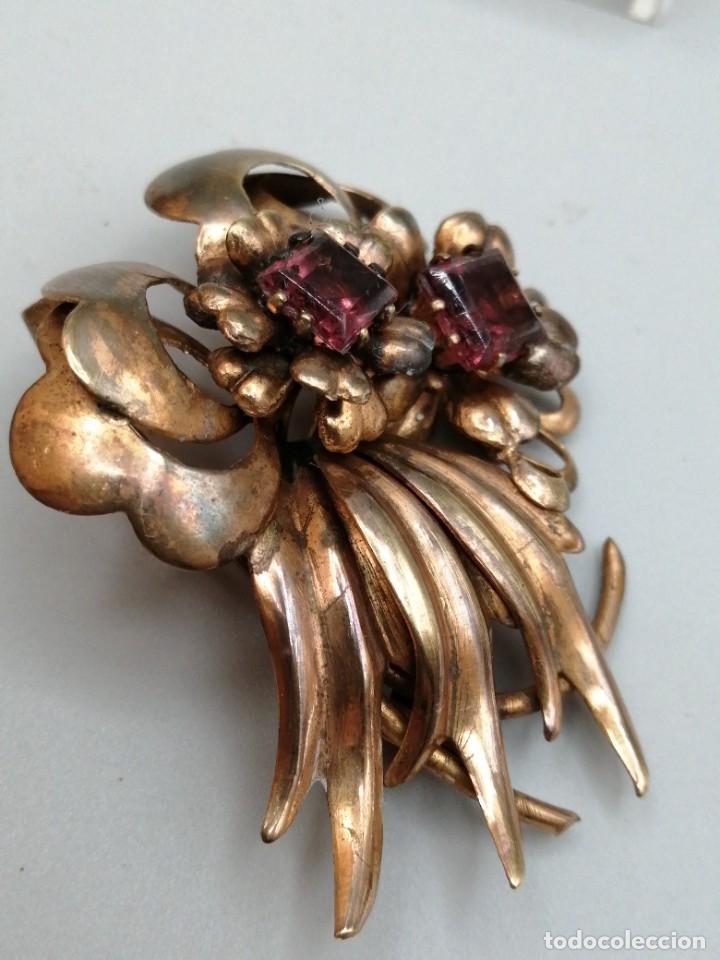 Joyeria: Broche antiguo metal dorado - Foto 2