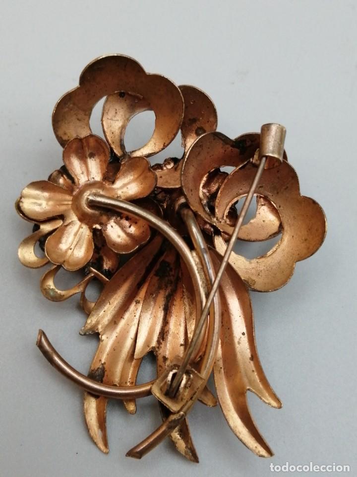 Joyeria: Broche antiguo metal dorado - Foto 4