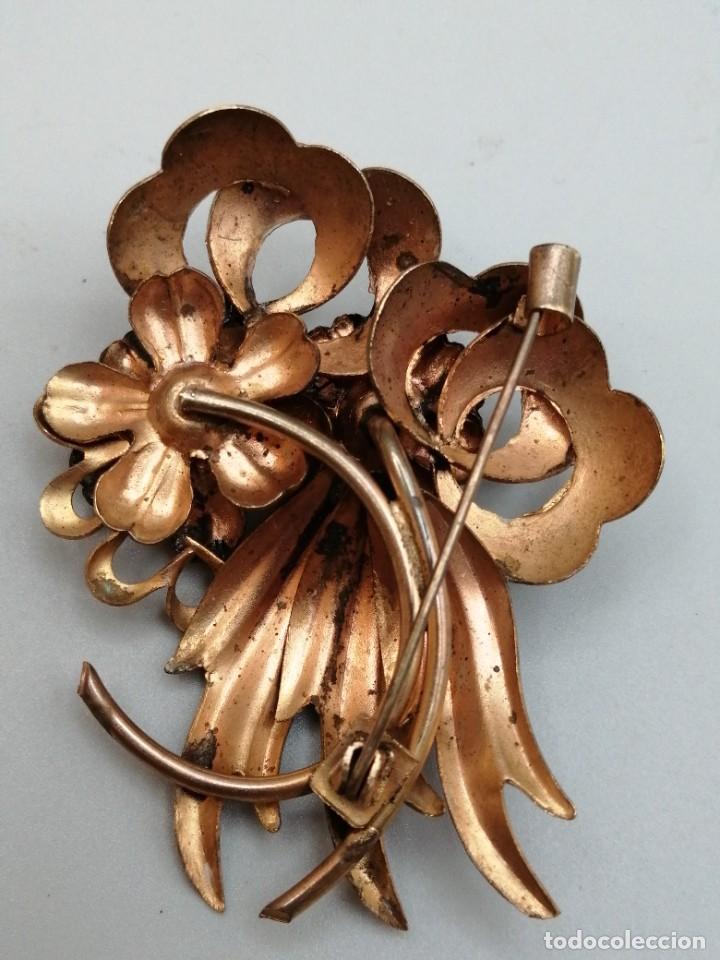 Joyeria: Broche antiguo metal dorado - Foto 5