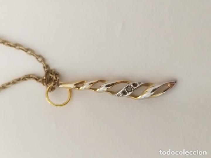 Joyeria: Cadena dorada con colgante. 78 cm de largo - Foto 6