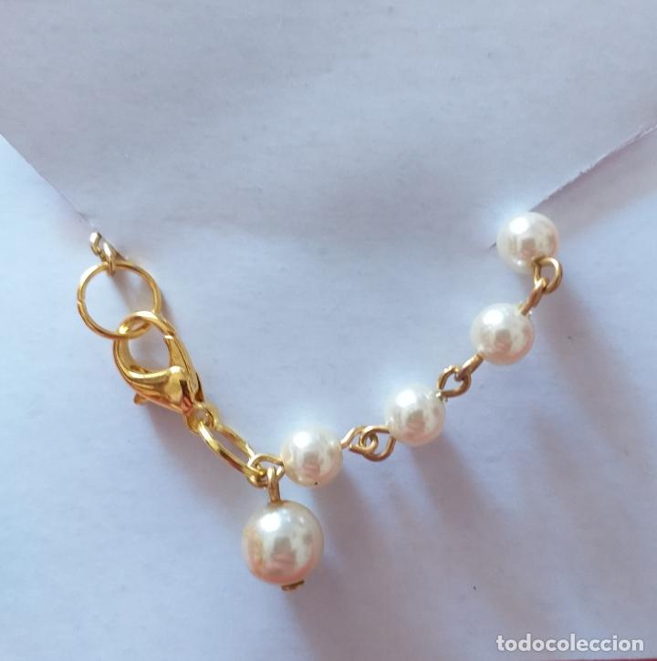 Joyeria: Pulsera. Cadena Dorada y perlas de imitaci&oacute;n. 20 cm. - Foto 5