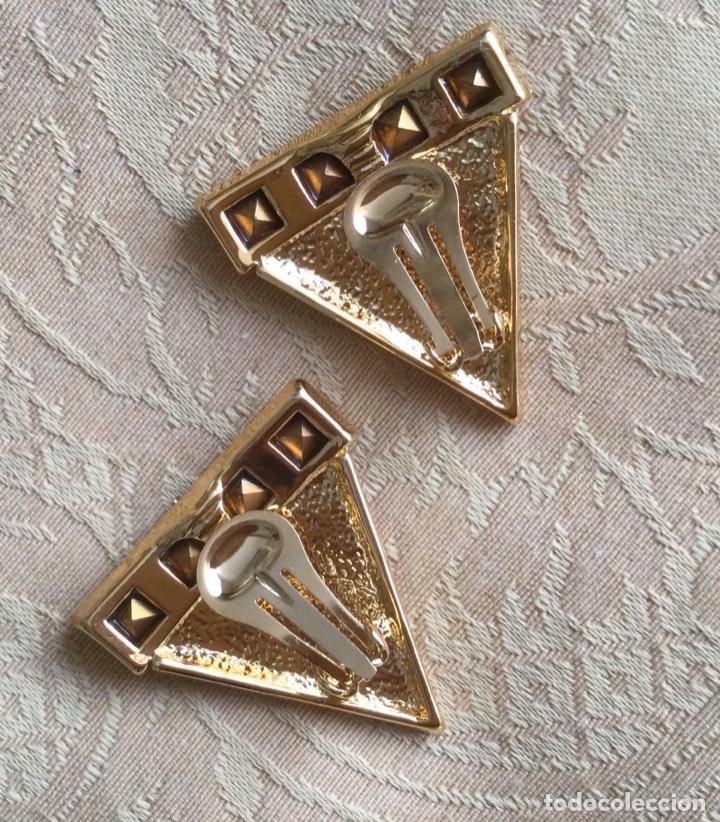 Joyeria: PENDIENTES METAL DORADOS CON FORMA TRIANGULAR A&Ntilde;OS 80 - Foto 8