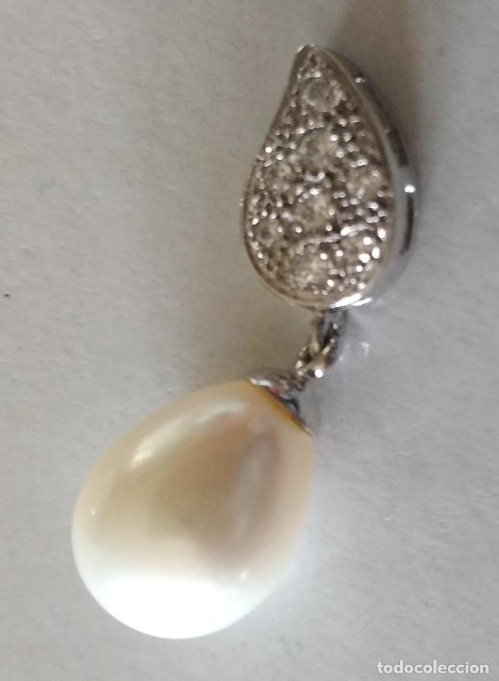 Joyeria: COLGANTE ORO BLANCO 18K Y PERLA - Foto 2