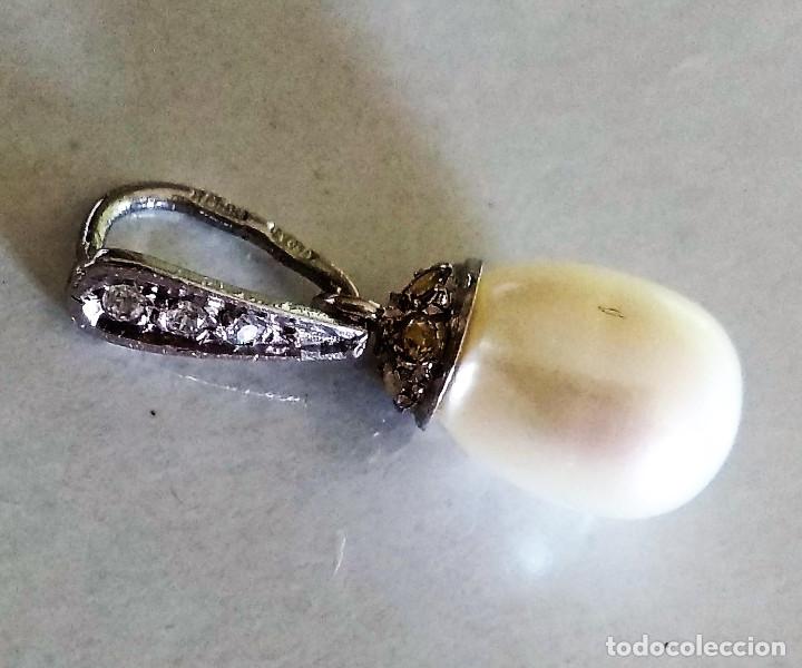 Joyeria: COLGANTE ORO BLANCO 18k Y PERLA - Foto 2