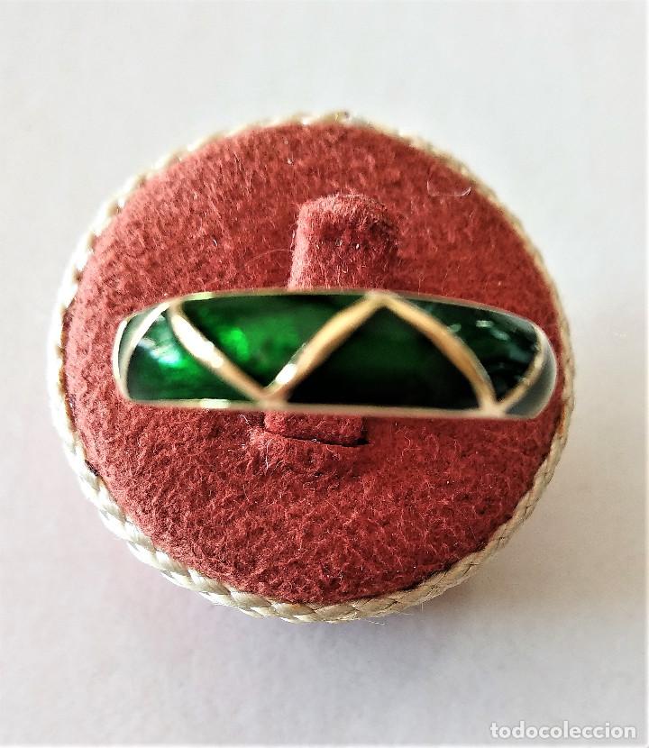 Joyeria: ANILLO ORO 18K Y ESMALTE VERDE - Foto 2