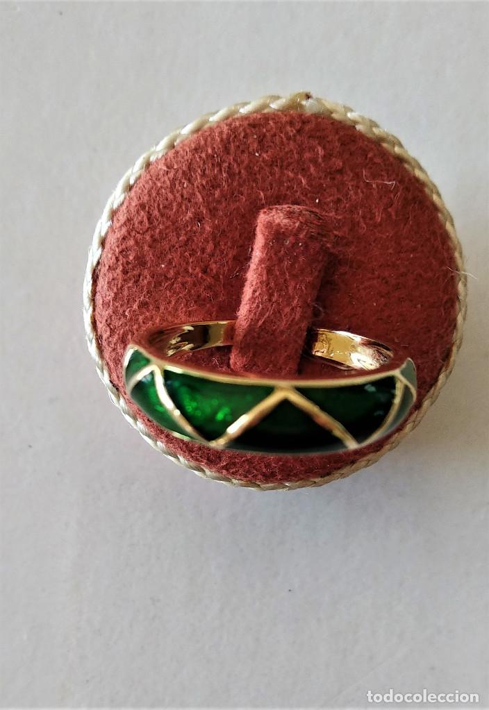Joyeria: ANILLO ORO 18K Y ESMALTE VERDE - Foto 4