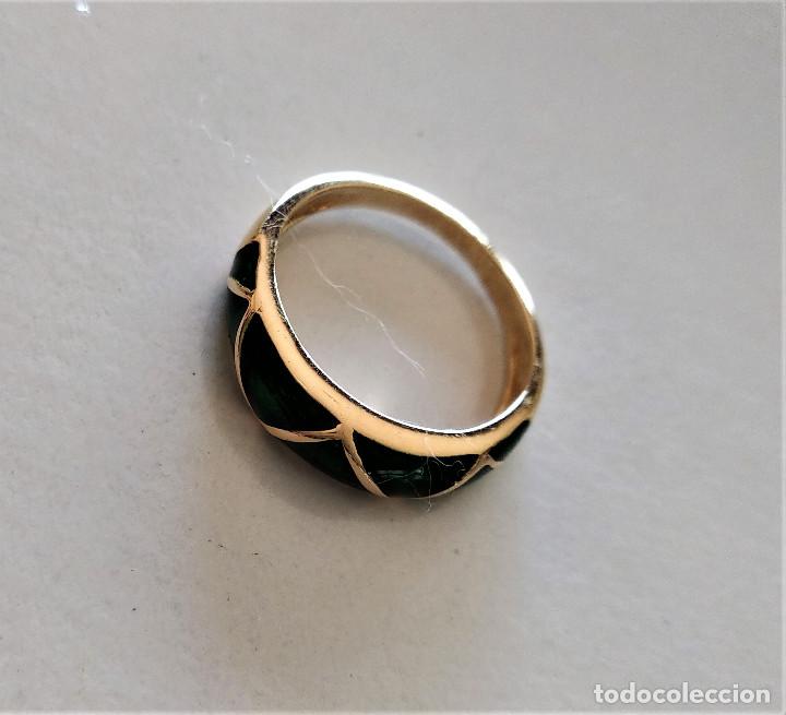 Joyeria: ANILLO ORO 18K Y ESMALTE VERDE - Foto 5