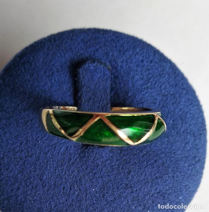 Joyeria: ANILLO ORO 18K Y ESMALTE VERDE - Foto 6