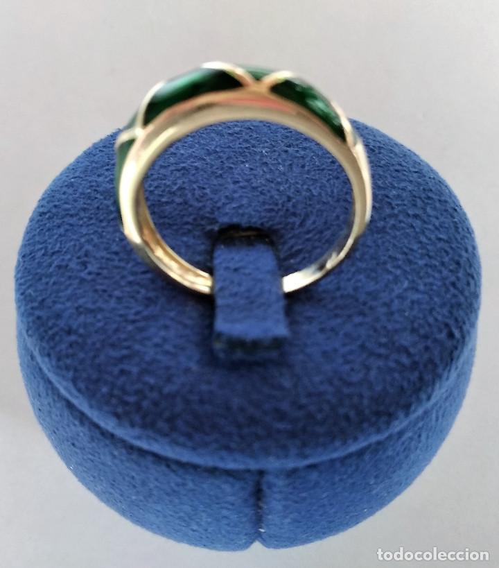 Joyeria: ANILLO ORO 18K Y ESMALTE VERDE - Foto 7