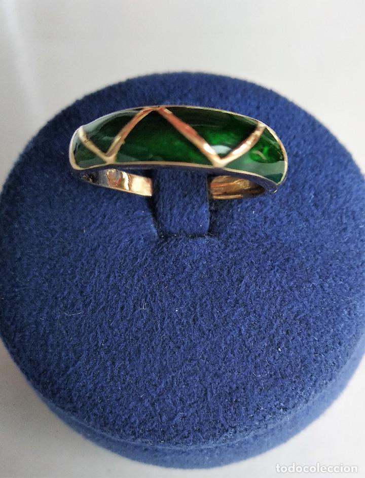 Joyeria: ANILLO ORO 18K Y ESMALTE VERDE - Foto 8