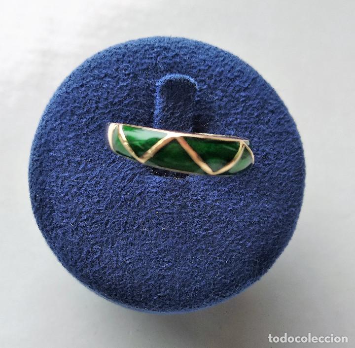 Joyeria: ANILLO ORO 18K Y ESMALTE VERDE - Foto 9