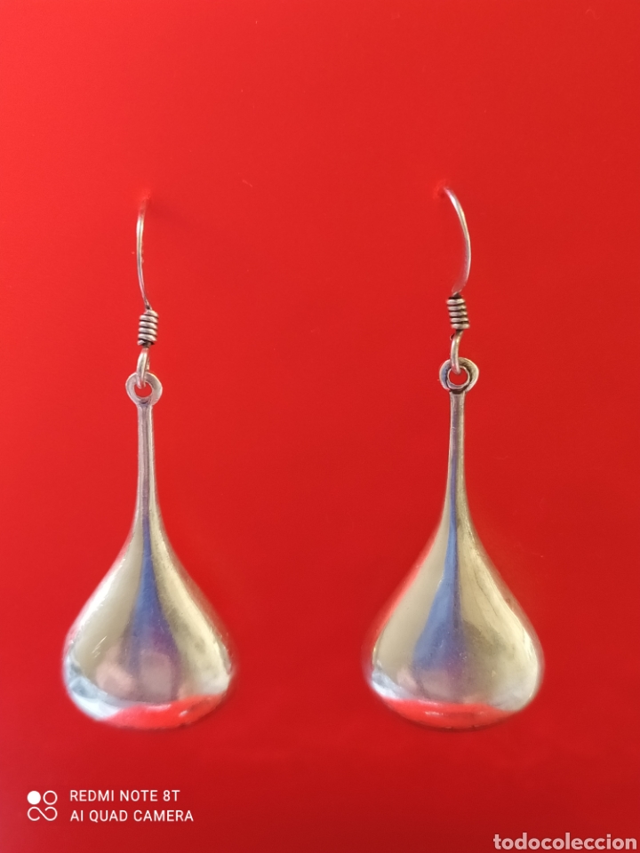 Joyeria: Pendientes l&aacute;grima de plata de ley - Foto 1