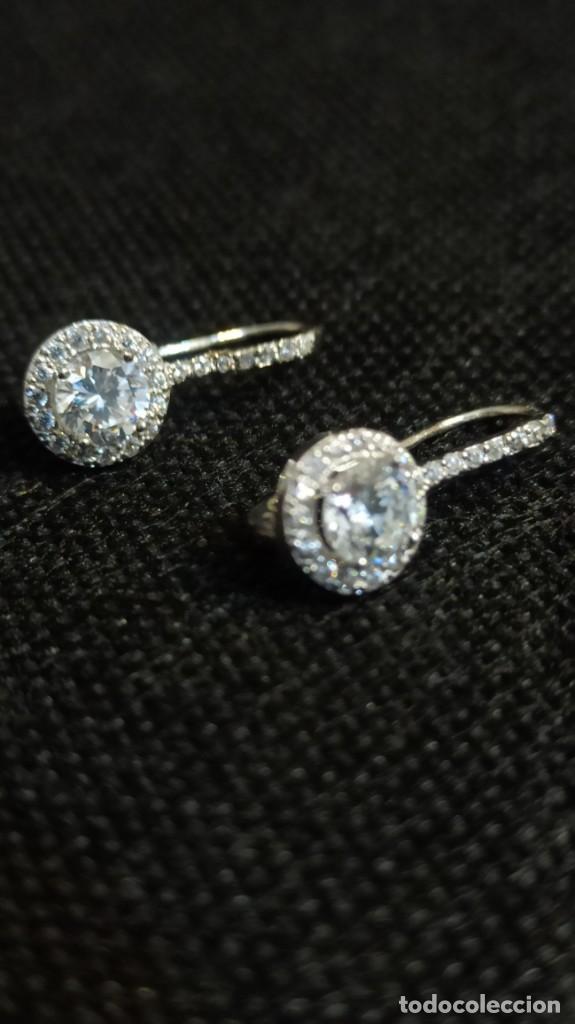 Joyeria: PENDIENTES ORO BLANCO 18 KTS. NUEVO - Foto 4