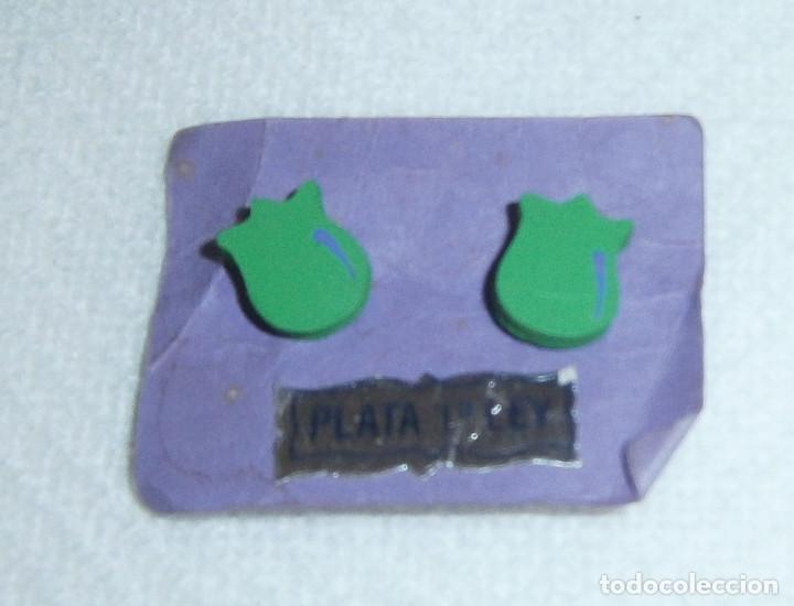 Joyeria: pendientes de madera y cierre de plata forma tulipanes - Foto 1