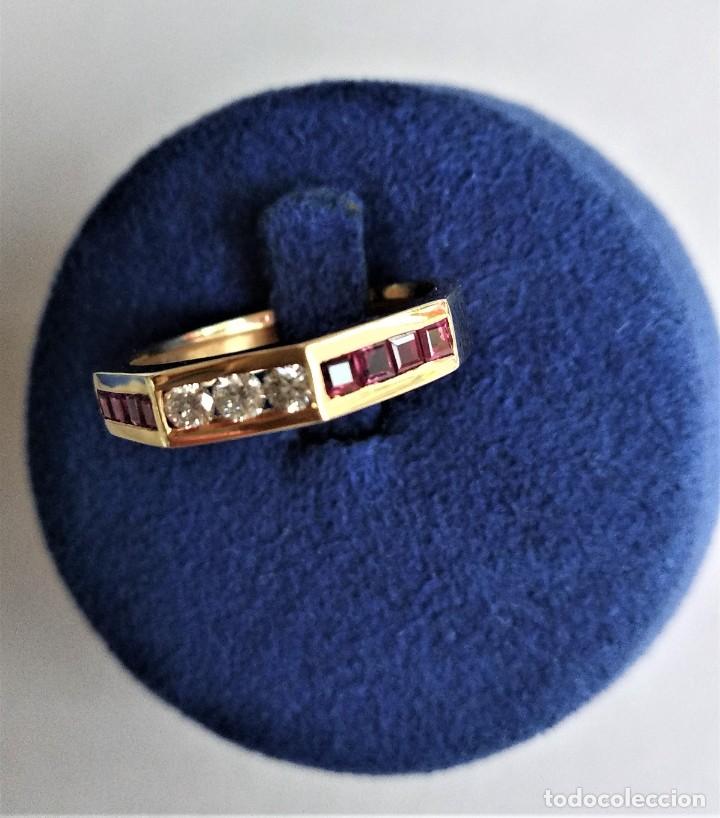 Joyeria: TRESILLO ORO 18K RUB&Iacute;S Y BRILLANTES - Foto 3