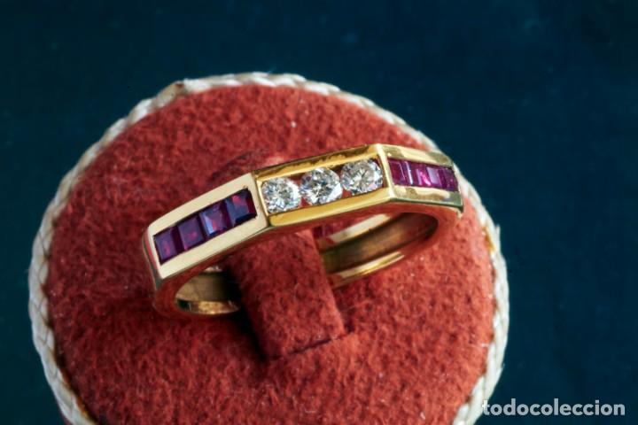 Joyeria: TRESILLO ORO 18K RUB&Iacute;S Y BRILLANTES - Foto 8