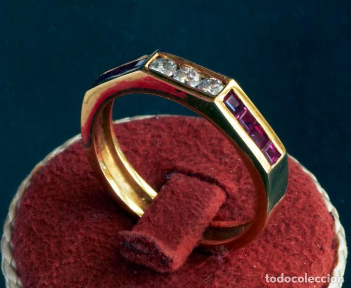 Joyeria: TRESILLO ORO 18K RUB&Iacute;S Y BRILLANTES - Foto 9