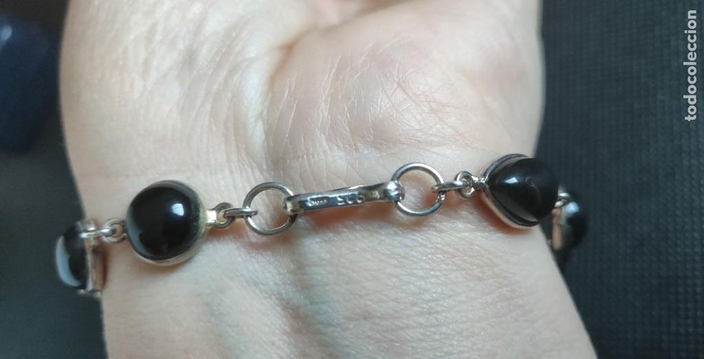 Joyeria: Pulsera de plata estelina 925 y &oacute;nix. - Foto 3