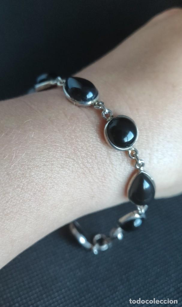 Joyeria: Pulsera de plata estelina 925 y &oacute;nix. - Foto 1