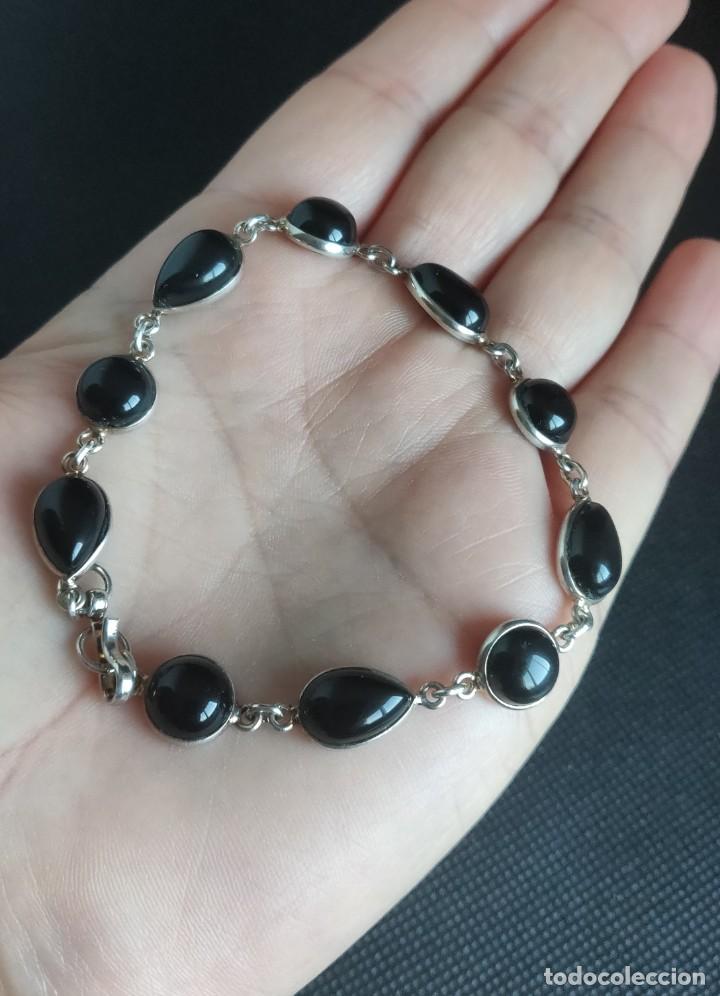 Joyeria: Pulsera de plata estelina 925 y &oacute;nix. - Foto 4