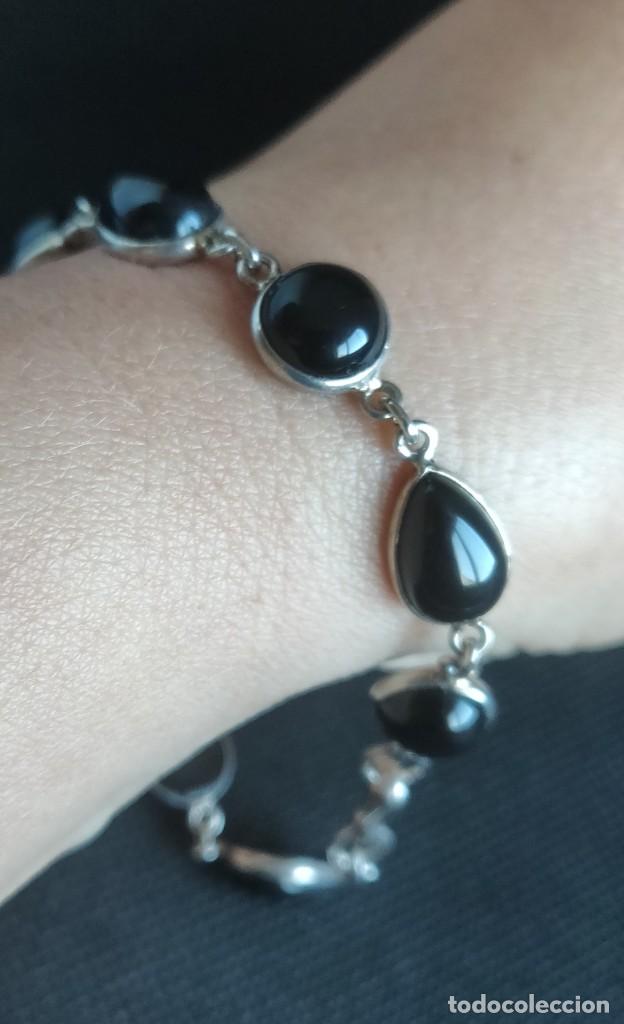 Joyeria: Pulsera de plata estelina 925 y &oacute;nix. - Foto 7