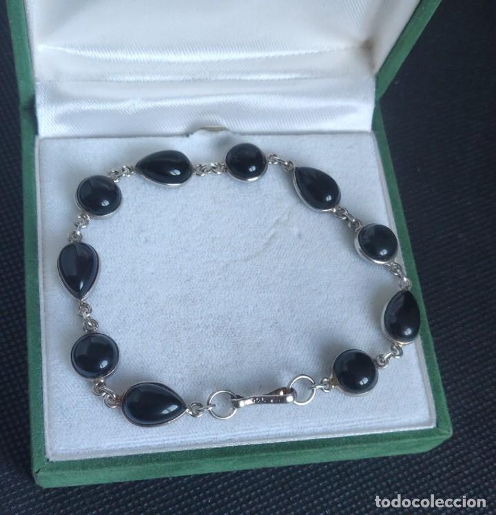 Joyeria: Pulsera de plata estelina 925 y &oacute;nix. - Foto 8