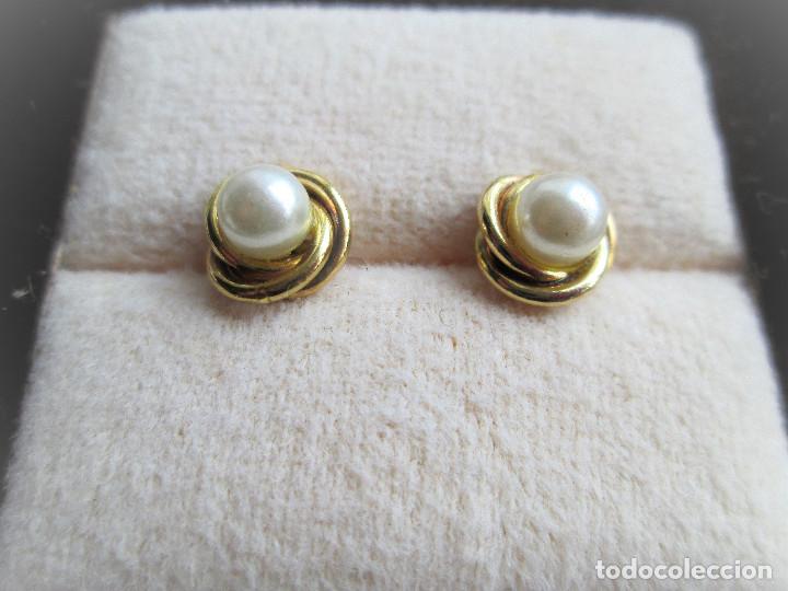 Joyeria: PENDIENTES CHAPADO EN ORO CON PERLAS - Foto 2
