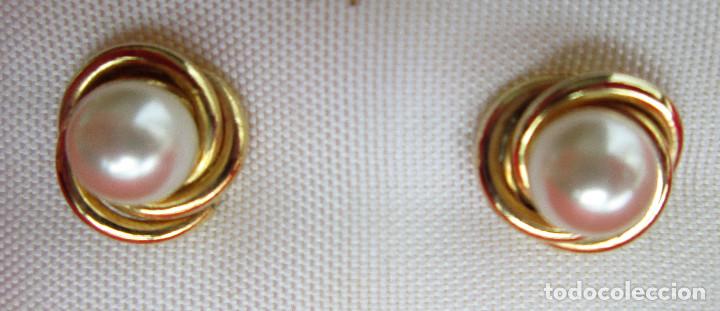 Joyeria: PENDIENTES CHAPADO EN ORO CON PERLAS - Foto 4