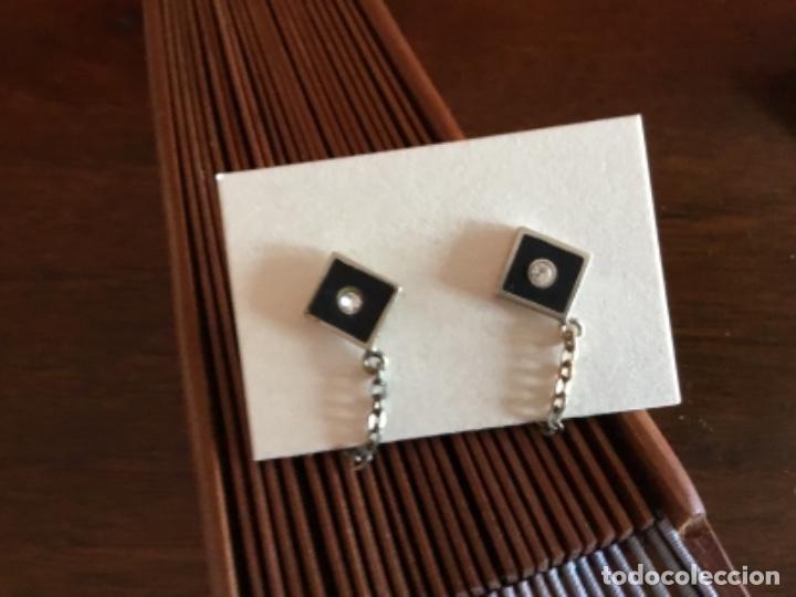 Joyeria: PENDIENTES DE PLATA Y ESMALTE MATIZADO.VINTAGE - Foto 1