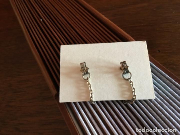 Joyeria: PENDIENTES DE PLATA Y ESMALTE MATIZADO.VINTAGE - Foto 2
