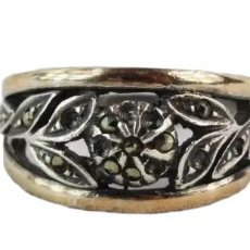 Joaillerie: ANILLO EN PLATA Y VISTAS ORO.UK CA 1890 - A SILVER AND GOLD PLATE RING. TALLA SIZE 18. Lote 274324928