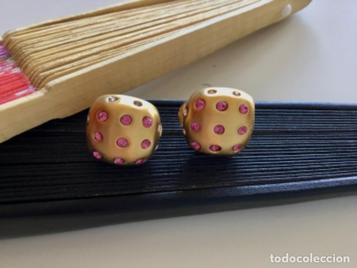 Joyeria: PENDIENTES CHAPADOS EN ORO. CRISTAL. OMEGA - Foto 1
