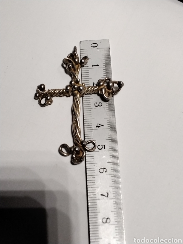 Joyeria: Cruz en plata artesan&iacute;a 4,5cm - Foto 2