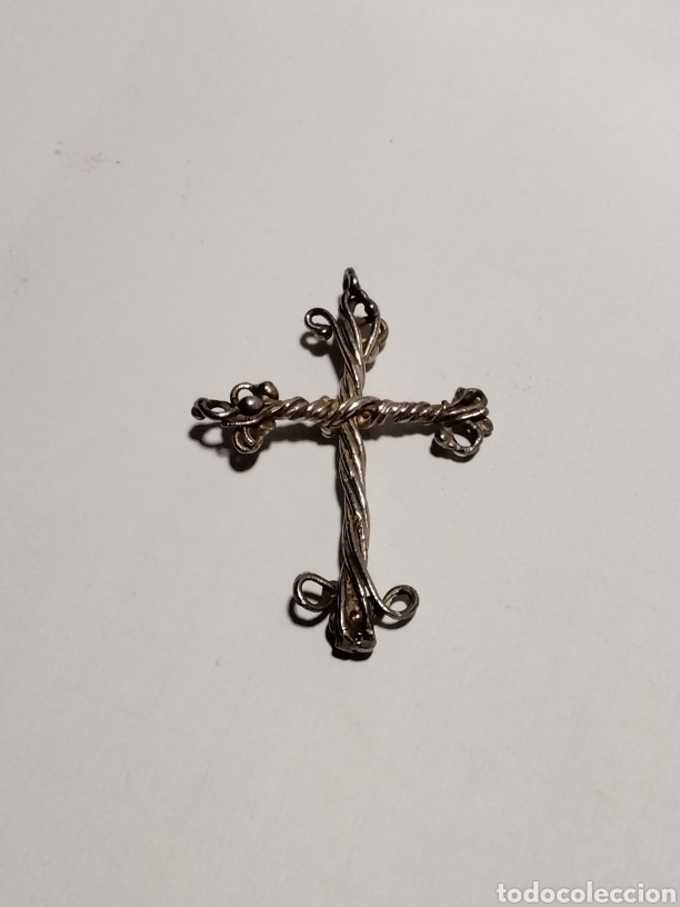 Joyeria: Cruz en plata artesan&iacute;a 4,5cm - Foto 3
