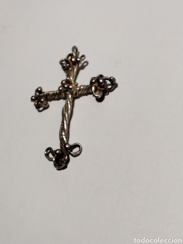 Joyeria: Cruz en plata artesan&iacute;a 4,5cm - Foto 5