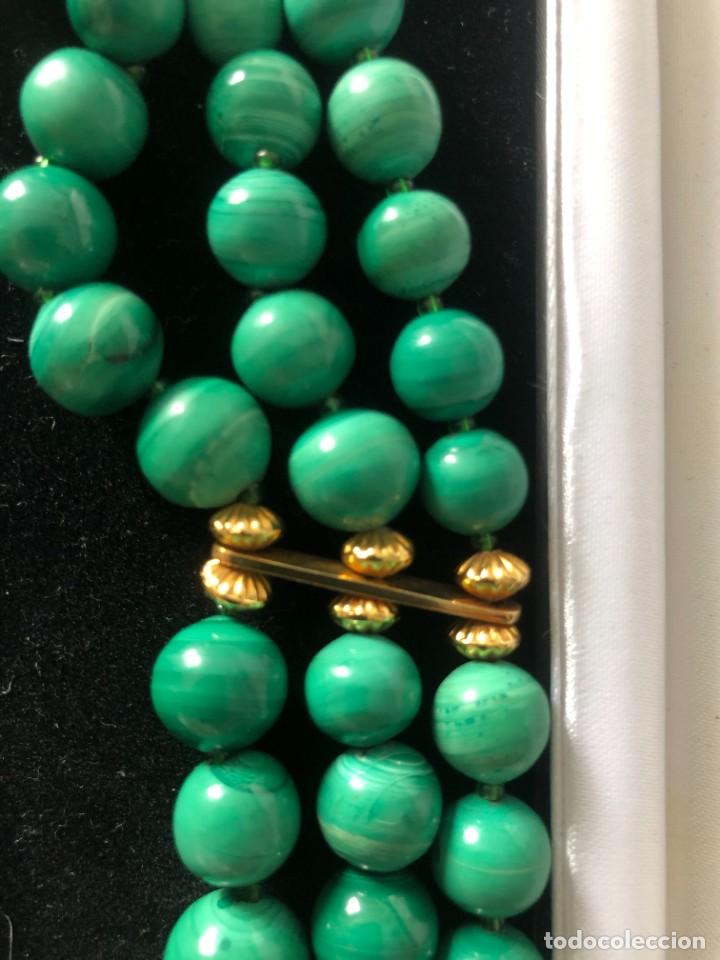 Joyeria: CONJUNTO GARGANILLA Y PENDIENTES MALAQUITA - Foto 3