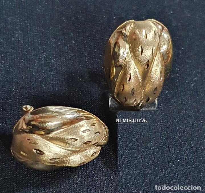 Joyeria: BONITOS PENDIENTES ORO AMARILLO de 18 quilates. Peso 3,05 gr. 19 x 13 mm.