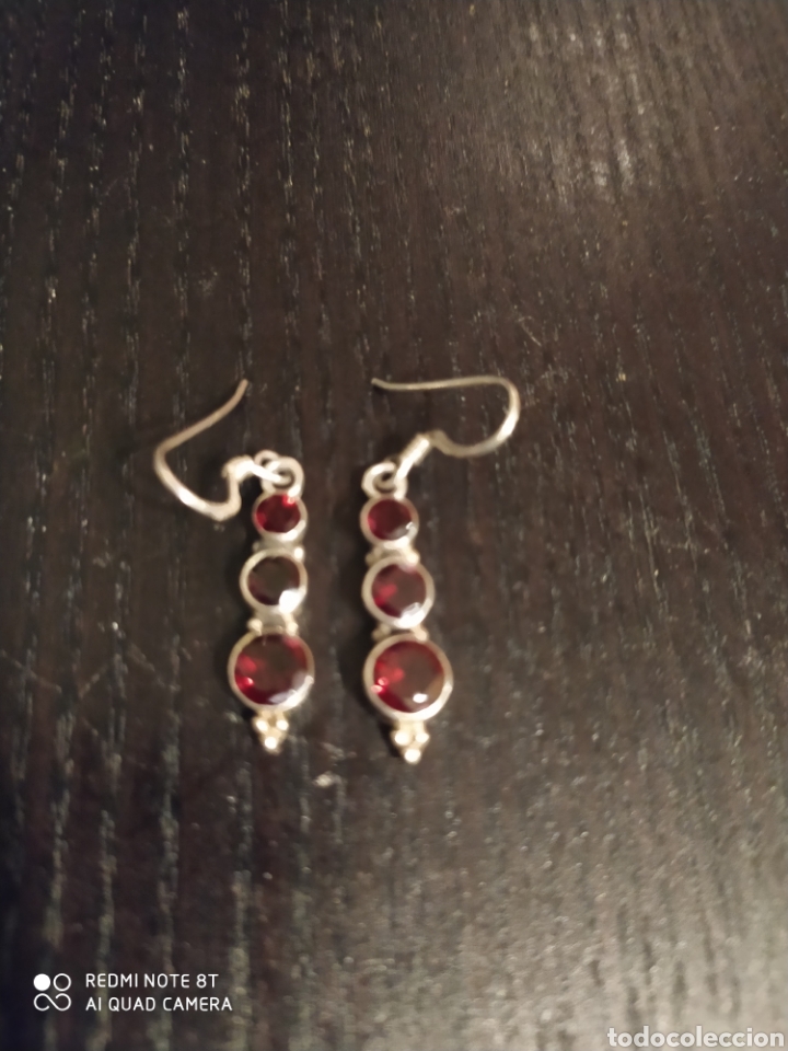 Joyeria: Pendientes de plata y granates - Foto 2