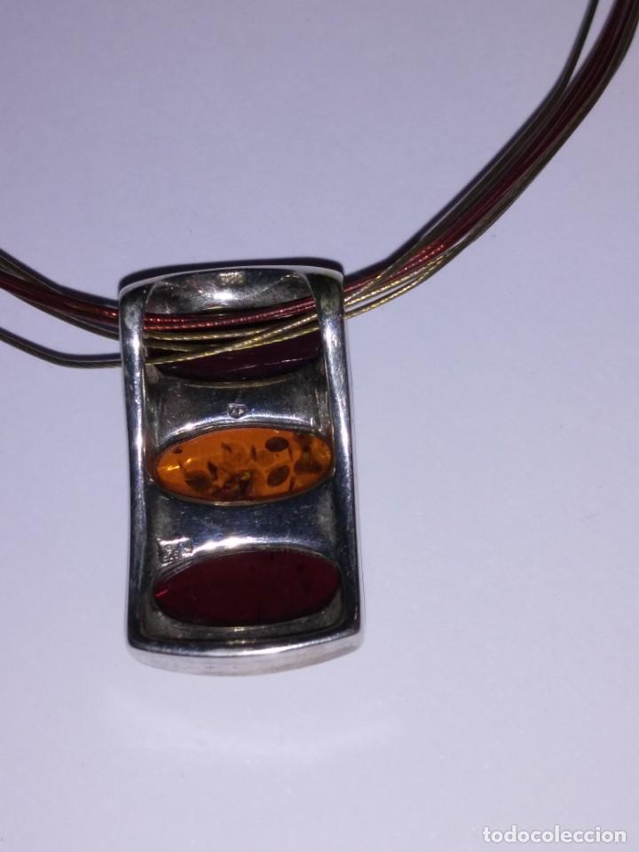 Joyeria: Colgante con cadena en plata 925 y &aacute;mbar. REF-9781 - Foto 3