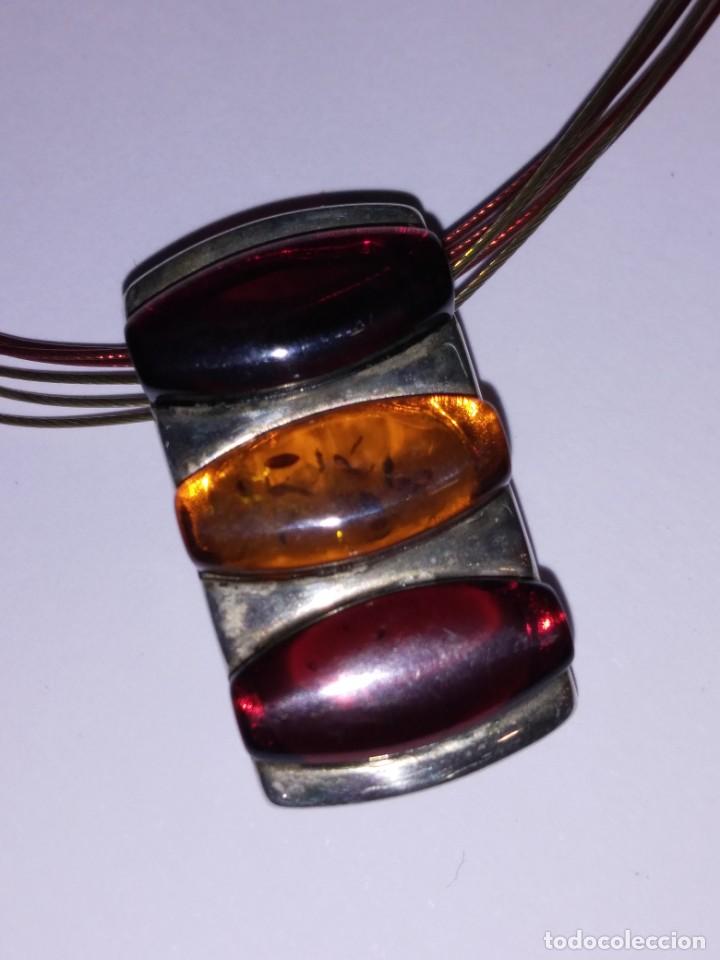 Joyeria: Colgante con cadena en plata 925 y &aacute;mbar. REF-9781 - Foto 4