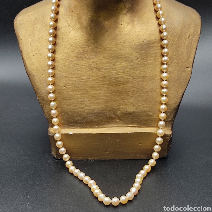 Joyeria: COLLAR PERLAS AUTENTICAS Y BROCHE DE PLATA - Foto 2